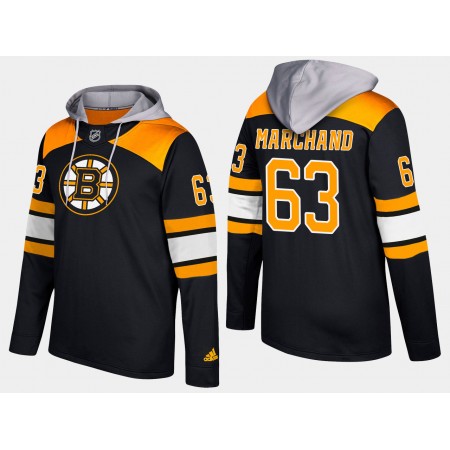 Miehille NHL Boston Bruins Brad Marchand 63 N001 Pullover Hooded Sweatshirt